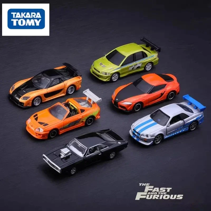 TOMY Fast &amp Furious Toyota Supra Nissan GTR Легкосплавный автомобиль Литье под давлением и