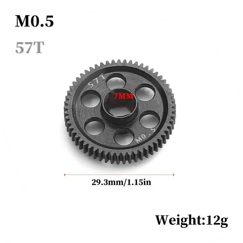 Steel Metal 0.5M 57T 59T Spur Gear Main ARA311196 for 1/18 Granite Grom RC Car Upgrade Parts Accessories