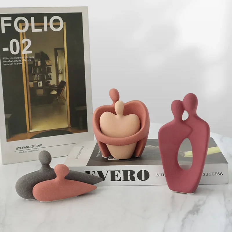 

Креативные парные человеческие декоративные украшения Nordic Mo Landi, цвет как керамический матовый нишевый индивидуальный дизайнер.