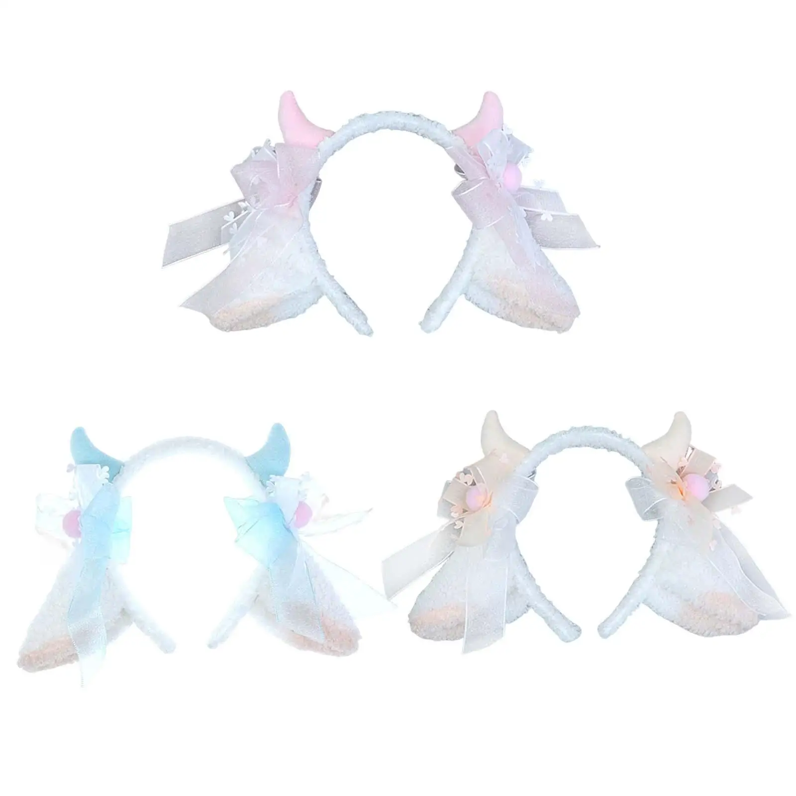 

Cute Sheep Ears Headband Cosplay Hair Hoop Women Girls Hairband Hair Accessories for Party Role Play Christmas Halloween Prop