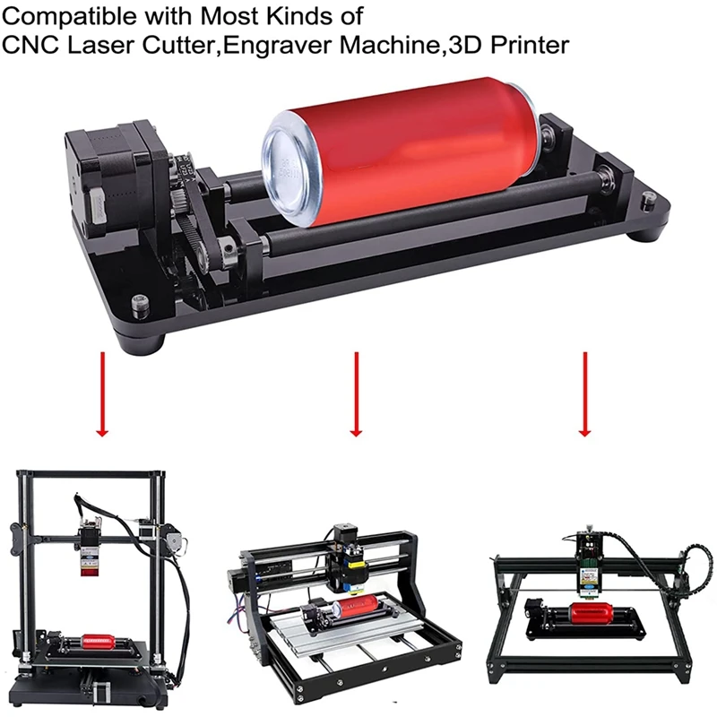 Rotary Roller,Y-Axis Engraver Cylindrical Objects for Metal, Wood, Compatible with Most Kinds of Engraver Machine enlarge