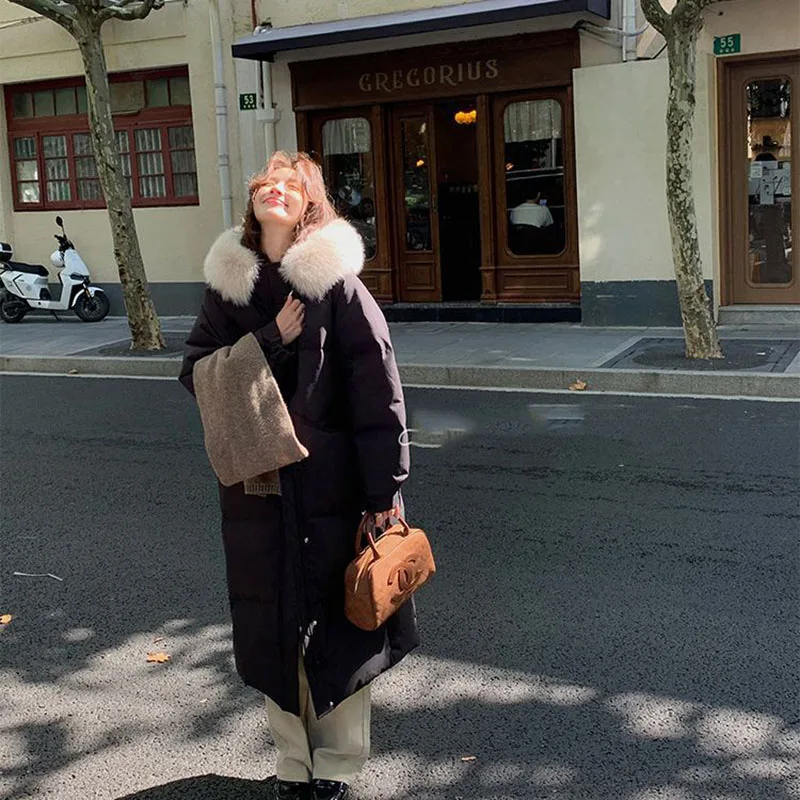 2024 новая мода высокое качество теплая зимняя куртка с капюшоном на белом утином