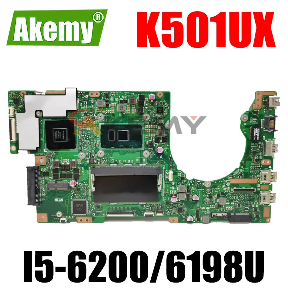 

For ASUS K501UX K501UB K501U laptop motherboard K501UX K501UB mainboard rev2.0 I5-6200/6198U cpu GT940M 4GB RAM