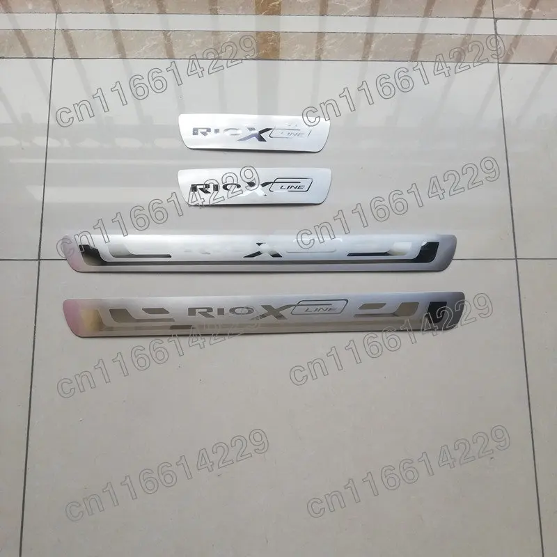 

For Kia RIO 2015 2017 2018 2020 Door Sill Accessories Protector X Line XLine 3 4 5 Car Styling Auto Sticker Scuff Plate Pedal