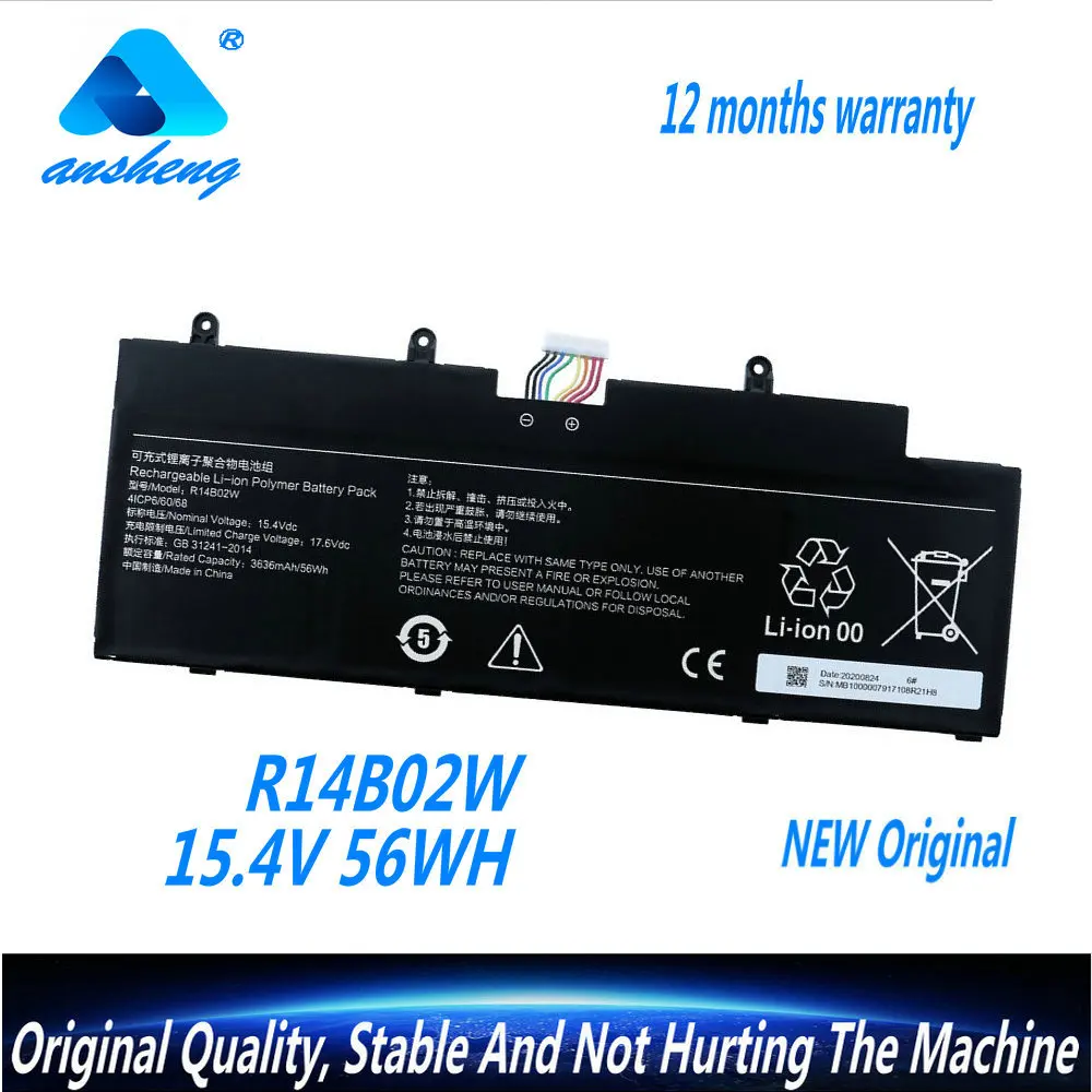 НОВЫЙ аккумулятор для ноутбука R14B02W Xiaomi Redmi Pro 14 2021 RMA2201-AG XMA2006-BJ 14S xma2006-bb 15 4 В 3636 мАч