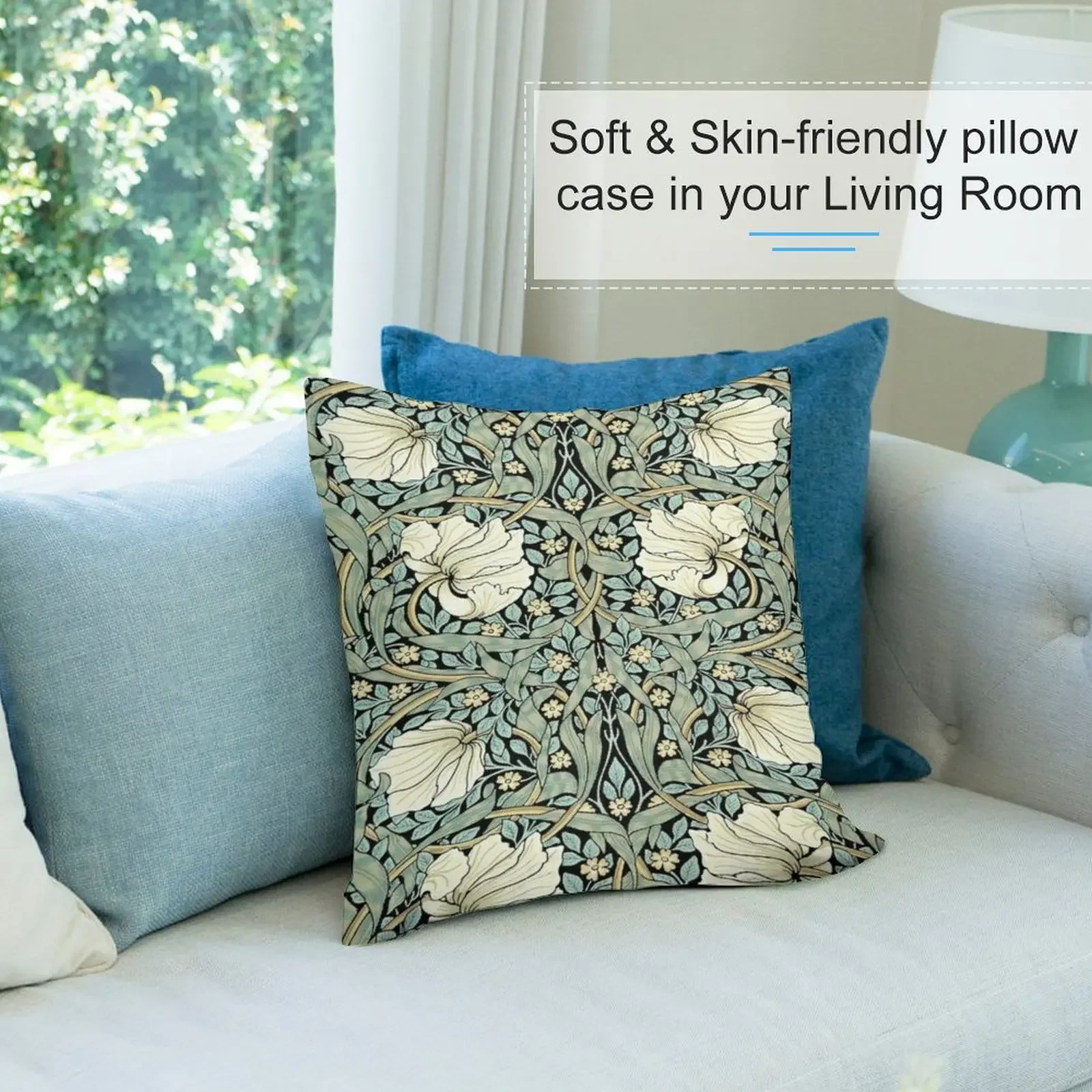 William Morris - pimpernel декоративная подушка декоративные подушки для гостиной