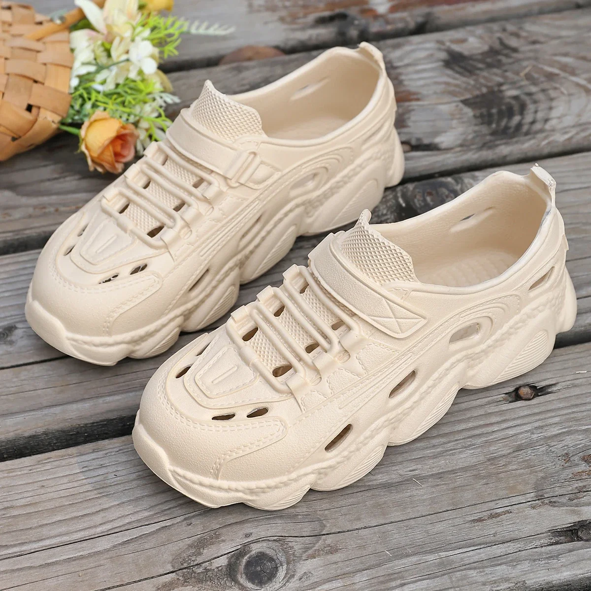 Модные женские и мужские сандалии уличная одежда утолщенные противоскользящие