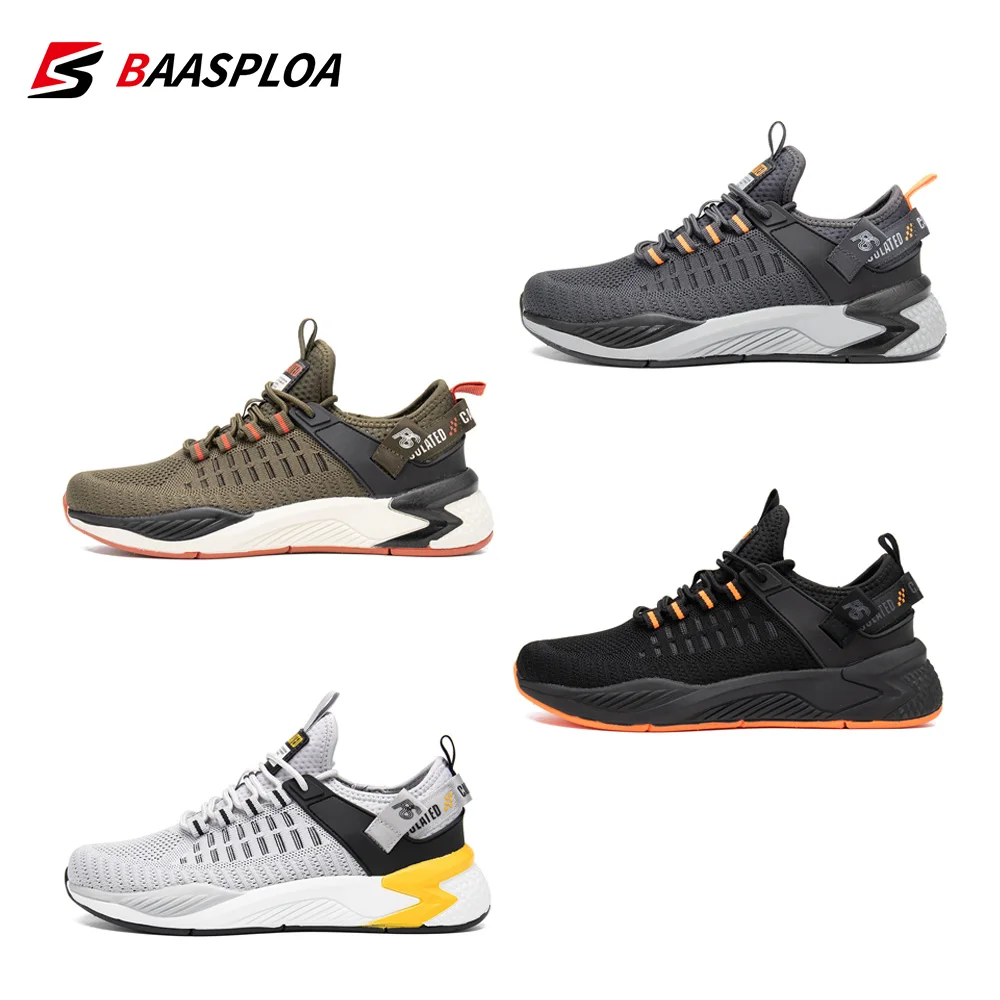 Baasploa 2023 Men Running Shoes Non-slip Shock Absorption Sneaker Lightweight Tennis Shoe Waterproof Man Breathable Casual Shoes 3