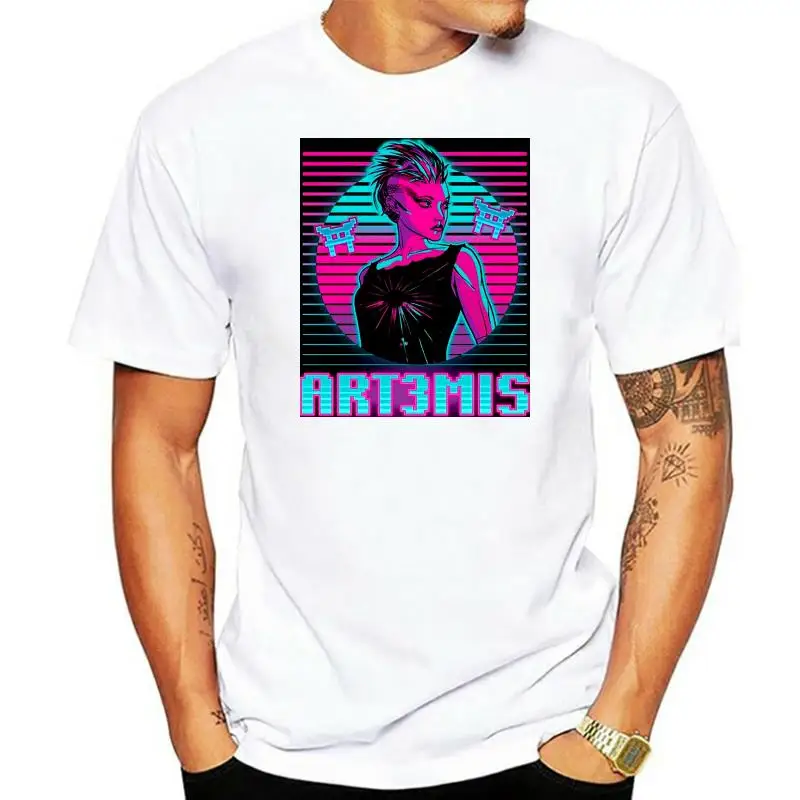 

Ready Player One Women'S Neon Art3Mis Boyfriend Fit T-Shirt Outfit Tee Shirt