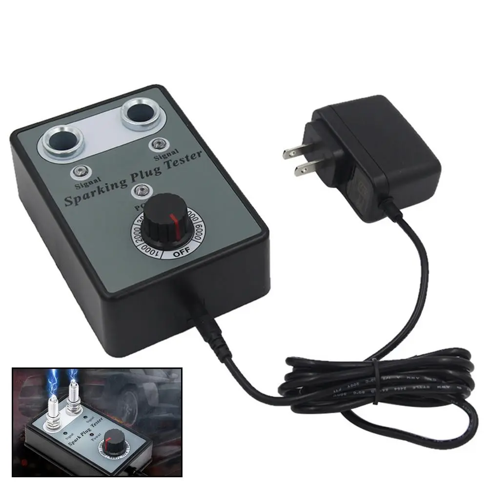 

Car Tool Car Spark Plug Tester Diagnostic Test Tool Automotive Ignition System Tester with Power Supply Connector
