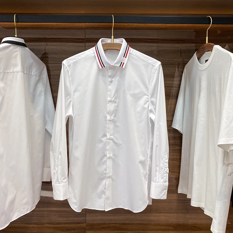 

Luxury Men's Casual Shirt Long Sleeve Korean Trends Button-down Collared Shirt Business Dress Shirts Slim Fit Designer Shirts