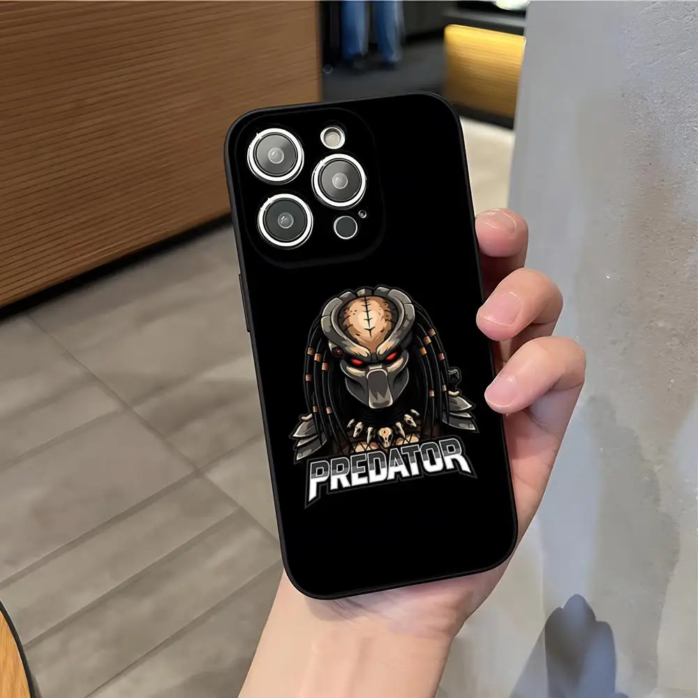 Фото Чехол для телефона «Предатор» для iPhone 17 Air 16 E Pro Max 15 14 13 Mini 12 Pro 11 XS Max 7 8 Plus, черный, мягкий. №5