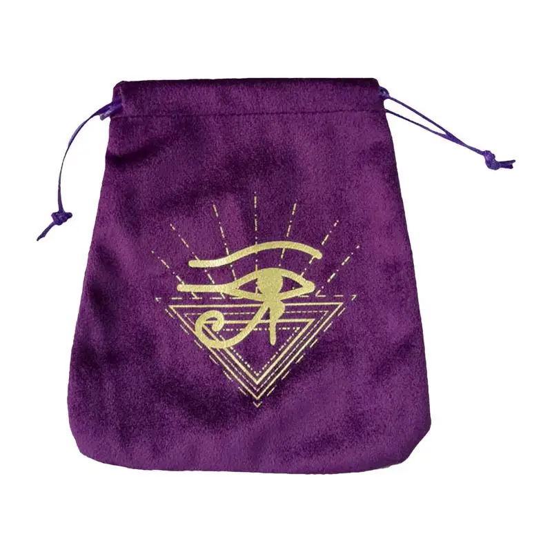 

Pentagram Tarot Oracle Cards Storage Bag Runes Constellation Witch Divination Accessories Velvet Jewelry Dice Drawstring Package