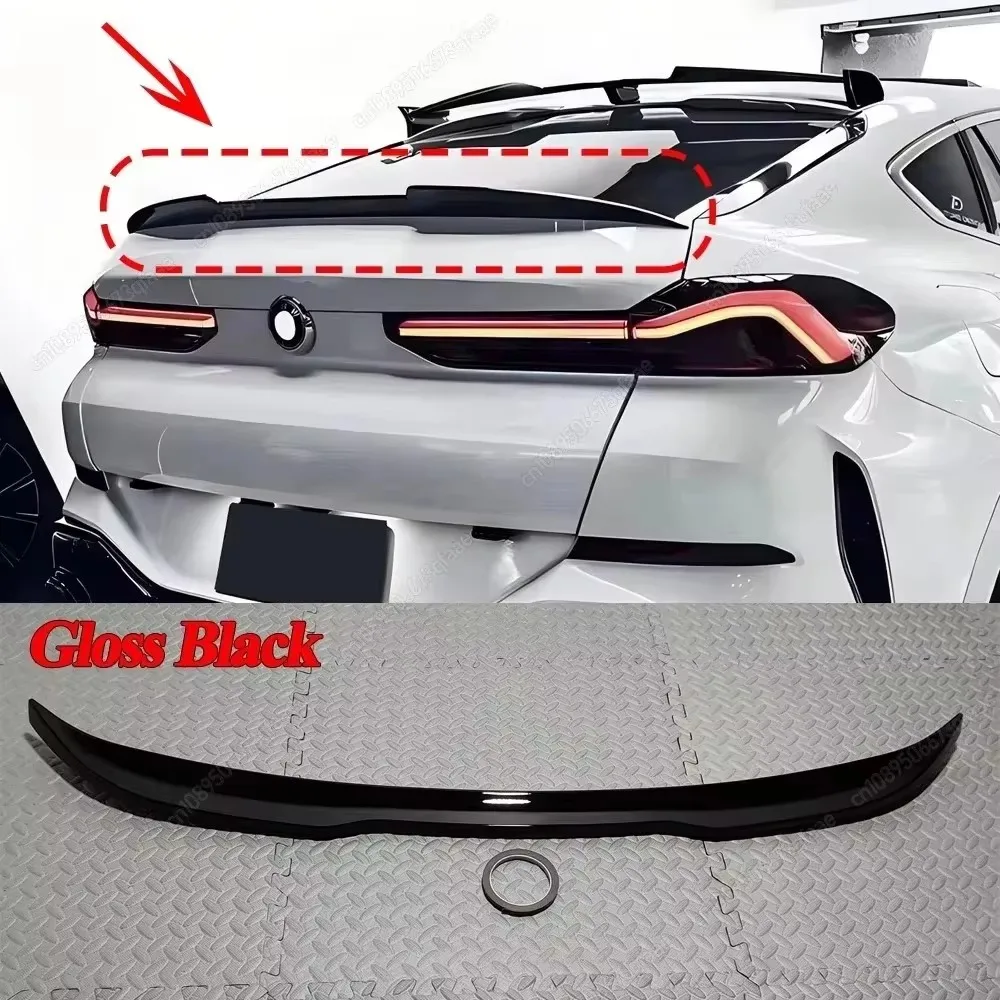 Для BMW X6 G06 M50i M50d M60i 30d 40d 40i 2019-2024 Автомобильное заднее окно на крыше, крышка багажника, спойлер, крылья, внешняя тюнинг, глянцевый черный ABS виктор николаевич михеев петербургские крылья америки