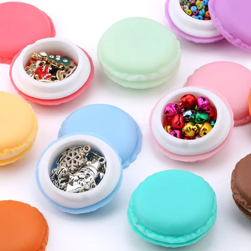 

3pieces/lot candy color Macarons storage box portable Mini gift package box lovely jewelry package box case for Small items