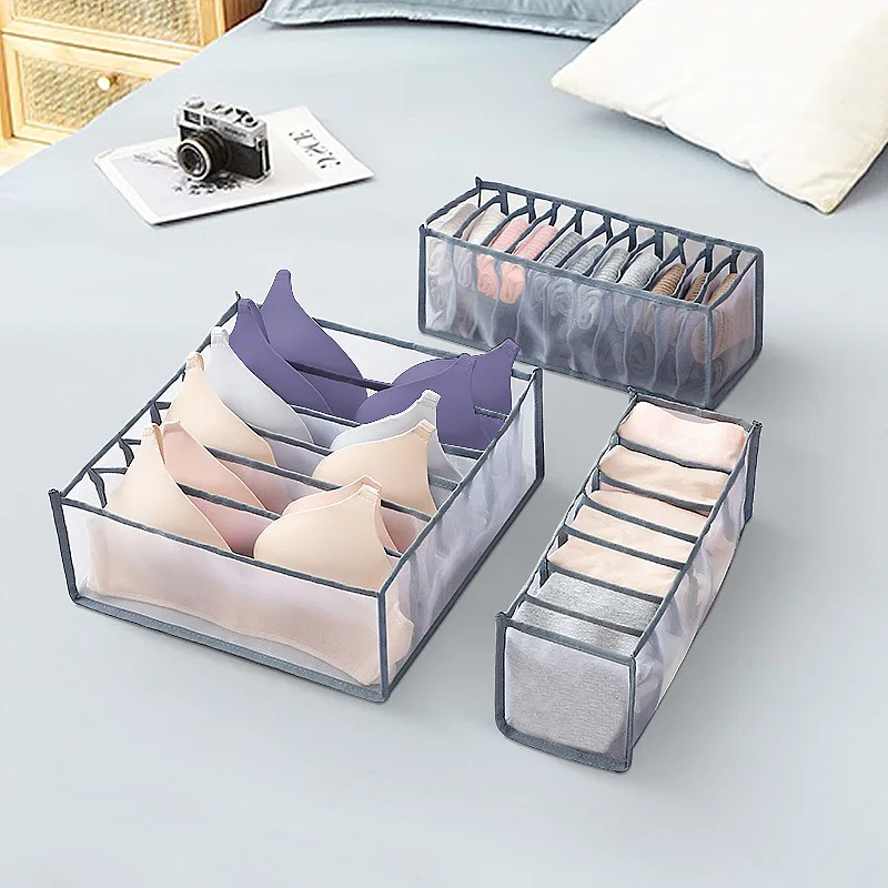 Storage Box Underwear Bra Socks Storage Box Foldable Compartment Box Drawer Wardrobe Storage Box