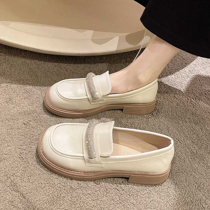 

Женские Туфли Мэри Джейн, новинка весны 2022, модные мягкие и удобные элегантные женские лоферы в британском стиле на низком каблуке, туфли 35-40