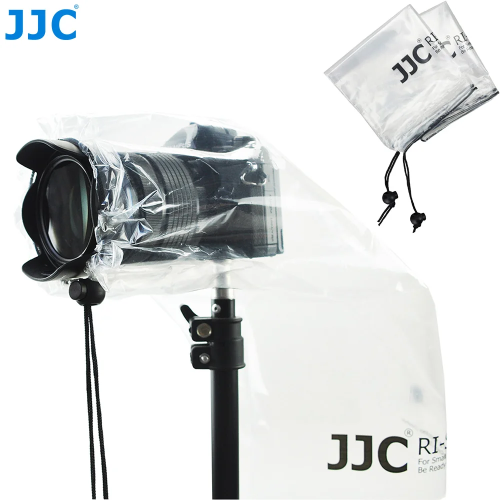 

JJC 2 Pack Waterproof Camera Rain Cover Raincoat Protector for Canon Nikon Sony Panasonic DSLR Camera Rainproof Accessories