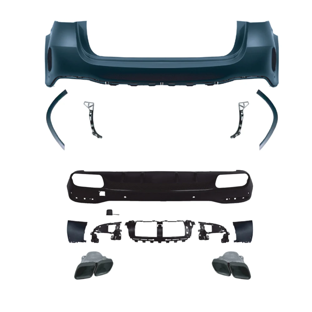 Полный комплект переднего бампера Facelift GLE63 W167 широкого кузова для Mercedes Benz GLE