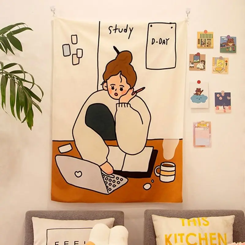 

35x45 см Kawaii комната гобелен спальня дома Аниме Мультфильм рождественские украшения аксессуары Фотообои