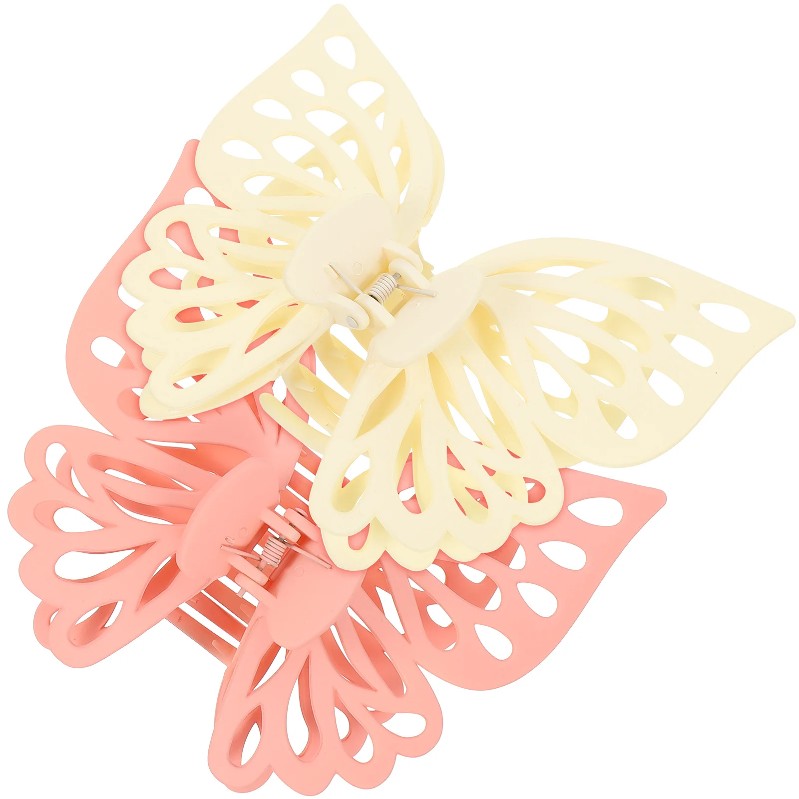 

2 Pcs Girl Hair Clips Clamps Hairpin Jaw Women Claw Thick Unique Butterflies Miss