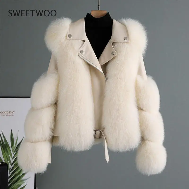 Women Faux Fur Coat Sheepskin Fur Coats Faux Fox Fur Jacket Luxury Outwear Women 2022 Winter Clothes Women New Tide Contracted