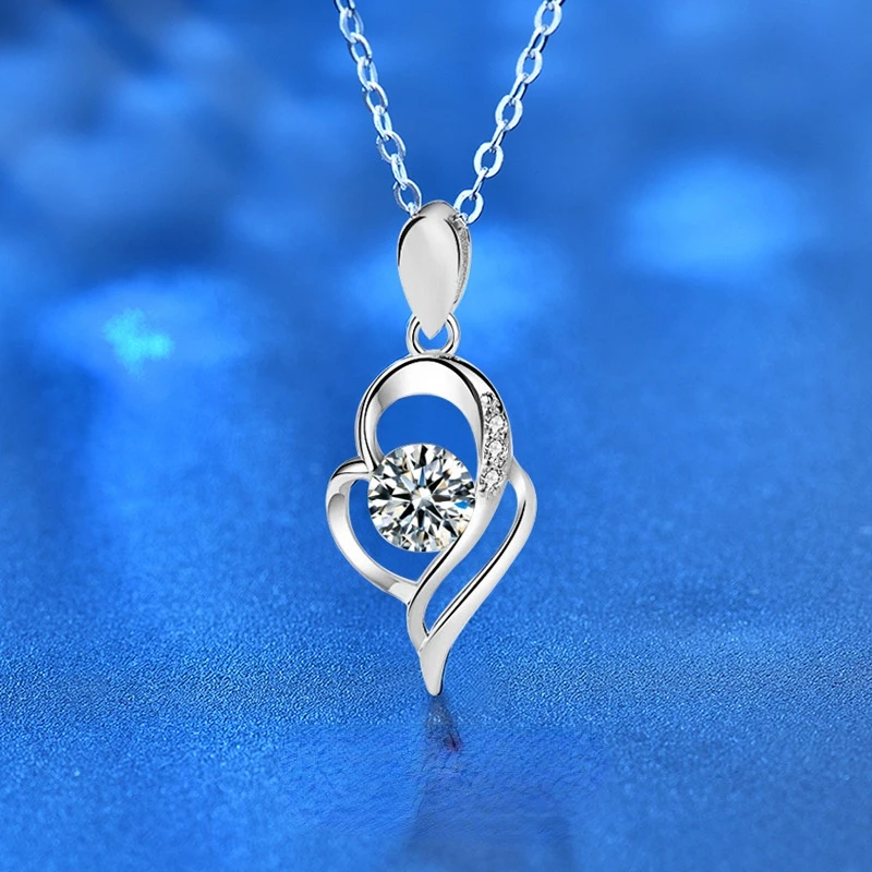 

Real 0.5 Carat D Color Moissanite Bridal Pendant Necklace 100% 925 Sterling Silver Wedding Party Fine Jewelry Gift Wholesale