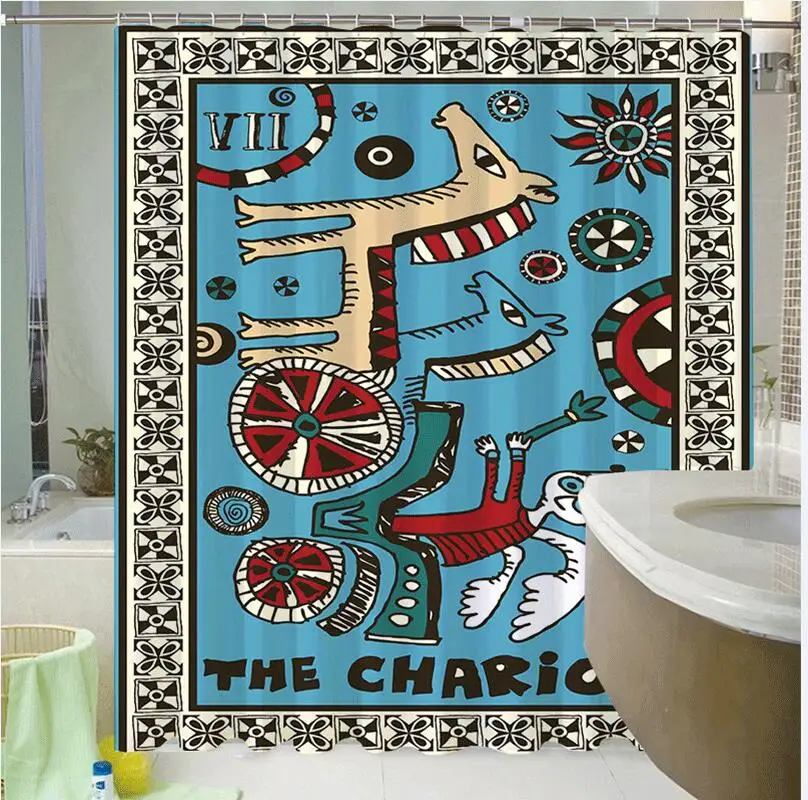 

Tarot Psychedelic Bathroom Decor Hippie Boho Shower Curtain With Hooks