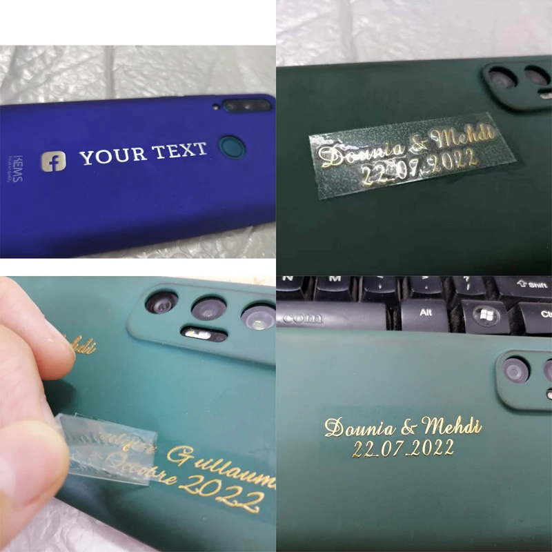 Наклейка в длину 8 см Пользовательский текст веб-сайт для Instagram Facebook логотип ваше