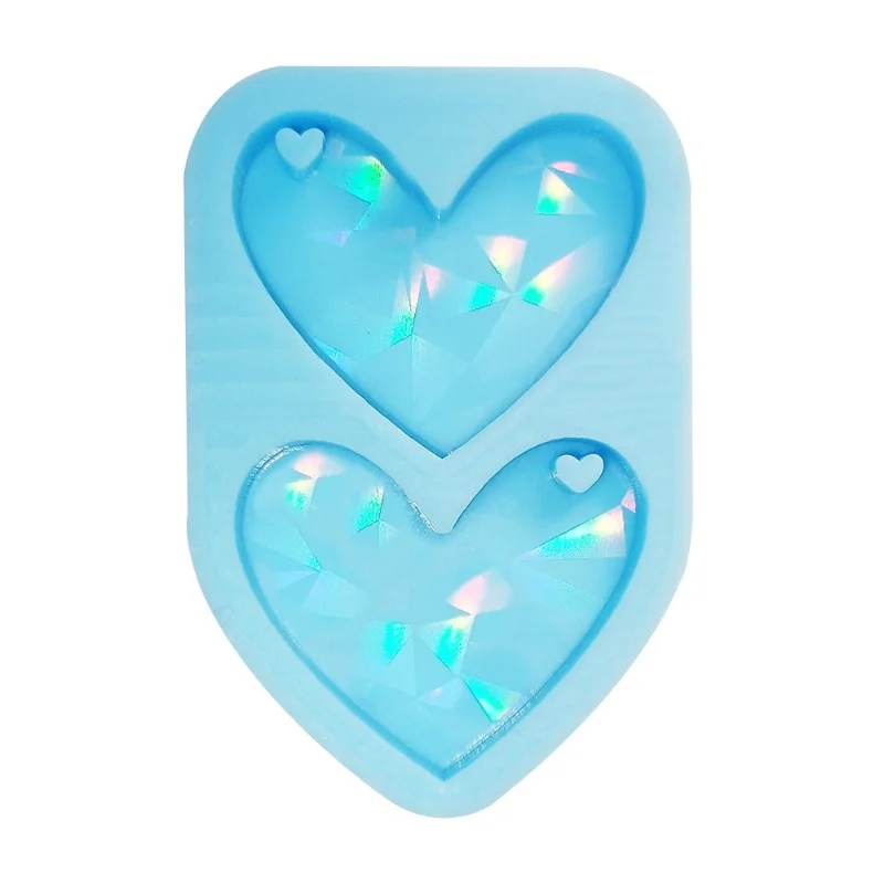 Голографические лазерные серьги Любовь силиконовая форма сделай сам ювелирные