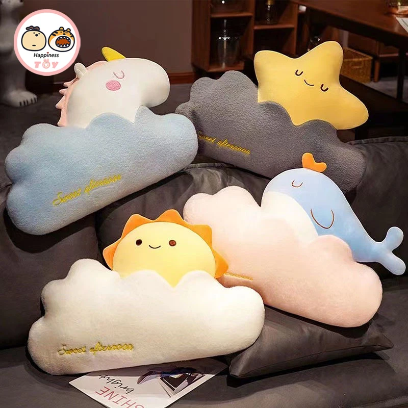 

Ins Nordic Star Sun Cloud Plush Toy Ultra-soft Sunrise Whale Unicorn Pillow Fun Creative Pillow Birthday Gift Room Decoration