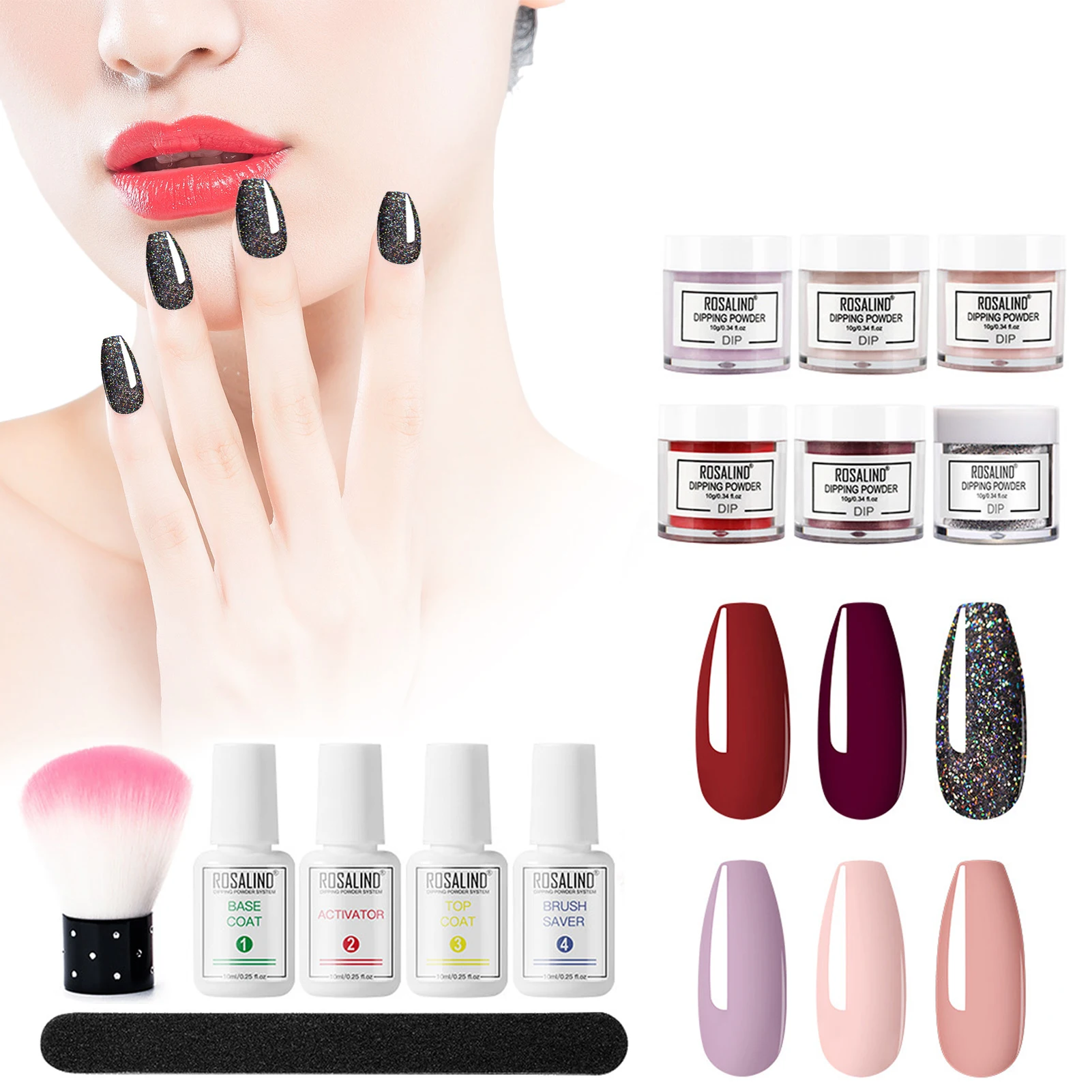 

Nail Dipping Powder Natural Dry No Lamp Cure Art Decoration Pigment DIY Gel French Dipping Nail Polish Art Pigment