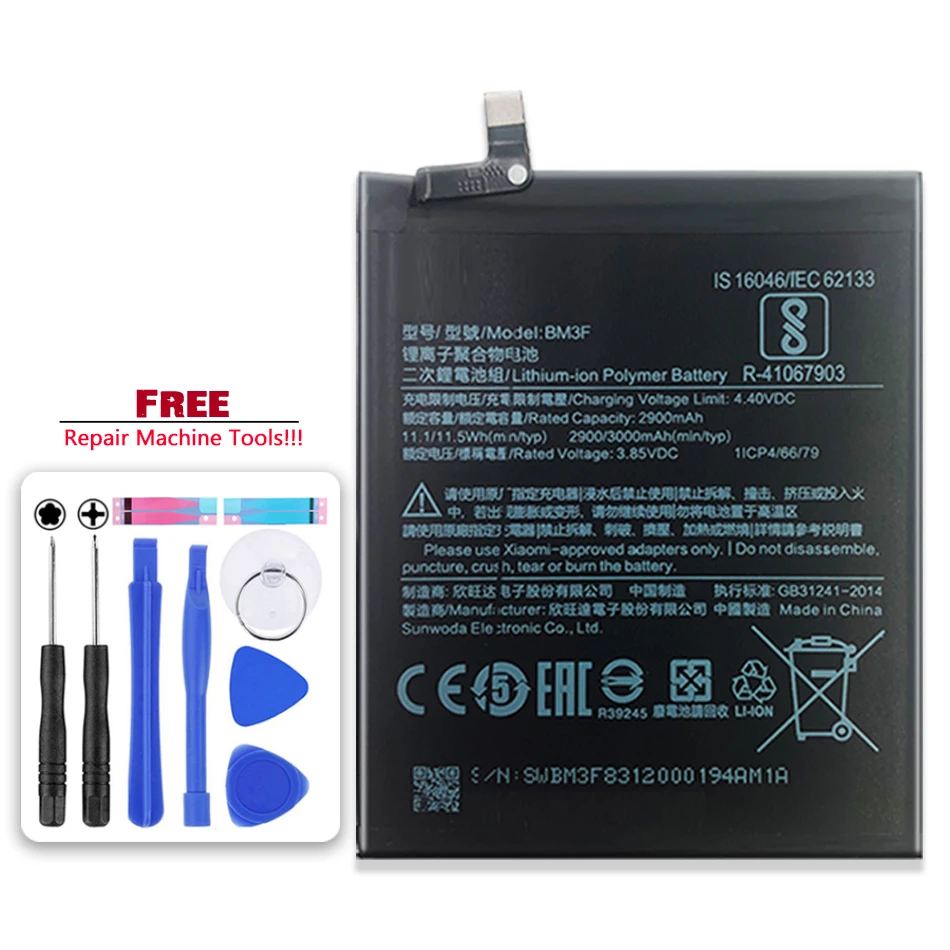 

BM3F for xiao mi 3000mAh Battery For Xiaomi 8 Mi 8 Explorer/Mi8 Pro xiaomi8 M8 BM3F Bateria + Free tool