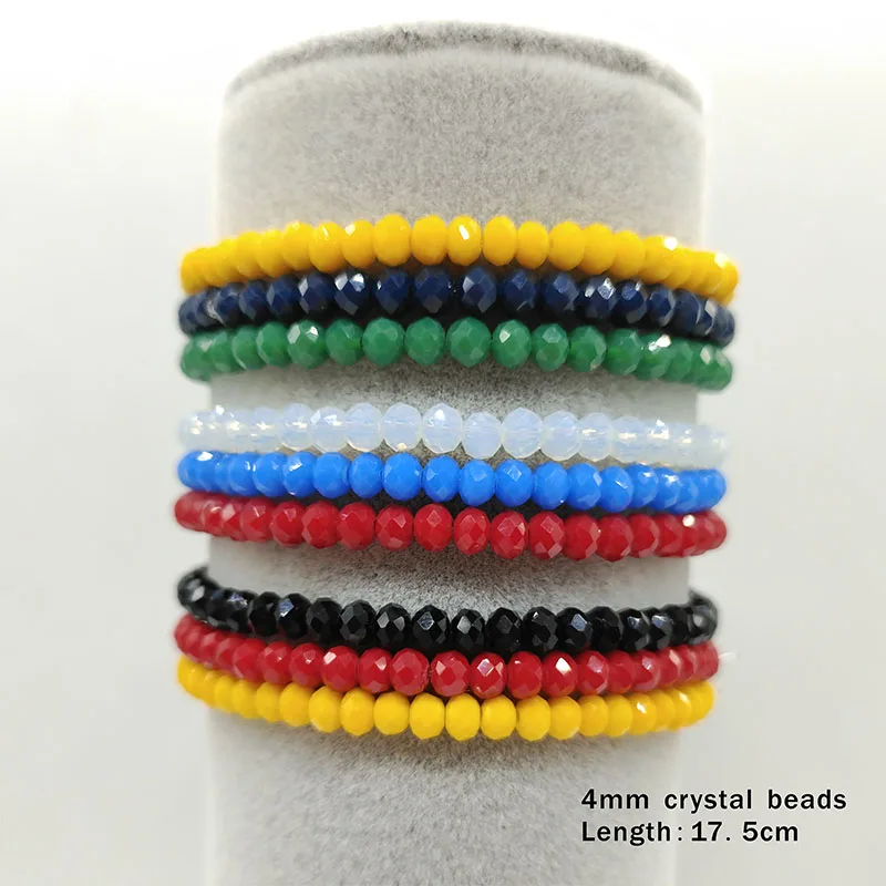 

33pcs/lot High Quality Crystal Bracelet Fashion Crystal Beads Bracelet Woemn Man Girl Multicolor Charm Friendship Bracelet Gift