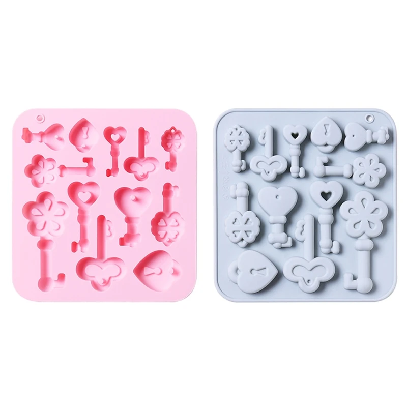 

Vintage Key Shape Silicone Fondant Moulds Reusable 3D Baking Mold for Baking Chocolate Mousse Cake Candy Candle Ice Cube