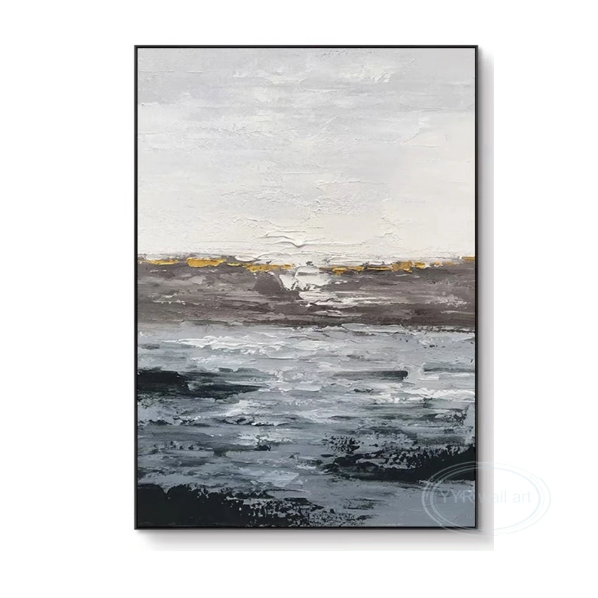 

Абстрактная настенная Картина на холсте для интерьера, текстура, серая картина, ручная роспись, Акриловая картина маслом для гостиной