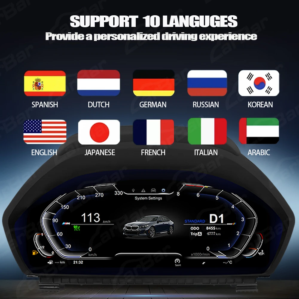 Carbar новое обновление ЖК-цифровая приборная панель кластер для BMW 3 серии F30 F31 2013-2020