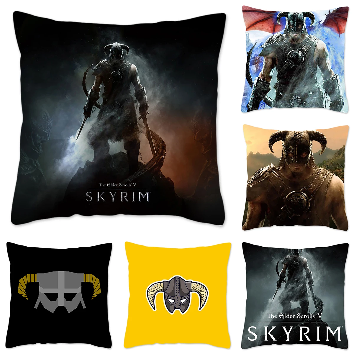 Hey You Youre Finally Awake Skyrim Meme Cushion Cover Sofa Decoration Square Throw Pillow Case 40x40cm Funny Todd Howard Printed images - 6