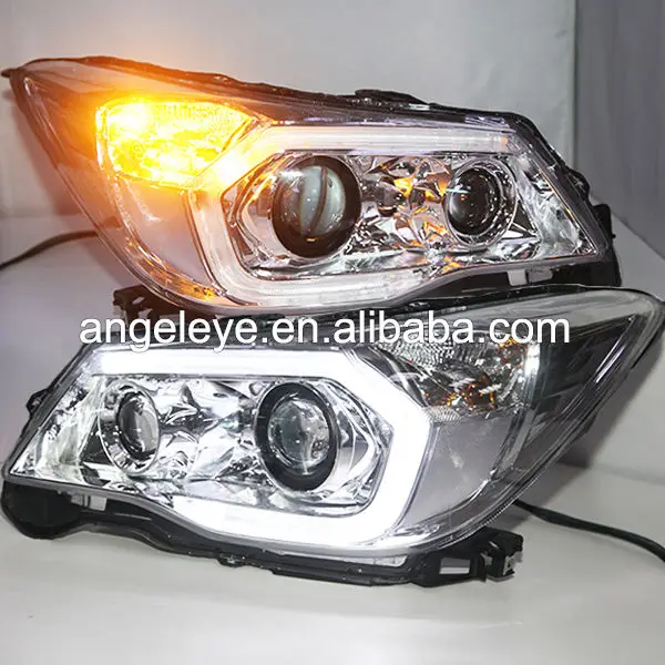 

2013-2014 Year for Subaru for Forester LED Head Light with Projector Lens Chrome Housing PW