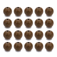 100pcs brown stripe round natural wooden loose beads diy 8 5mm for bracelet necklace accessories jewelry making
