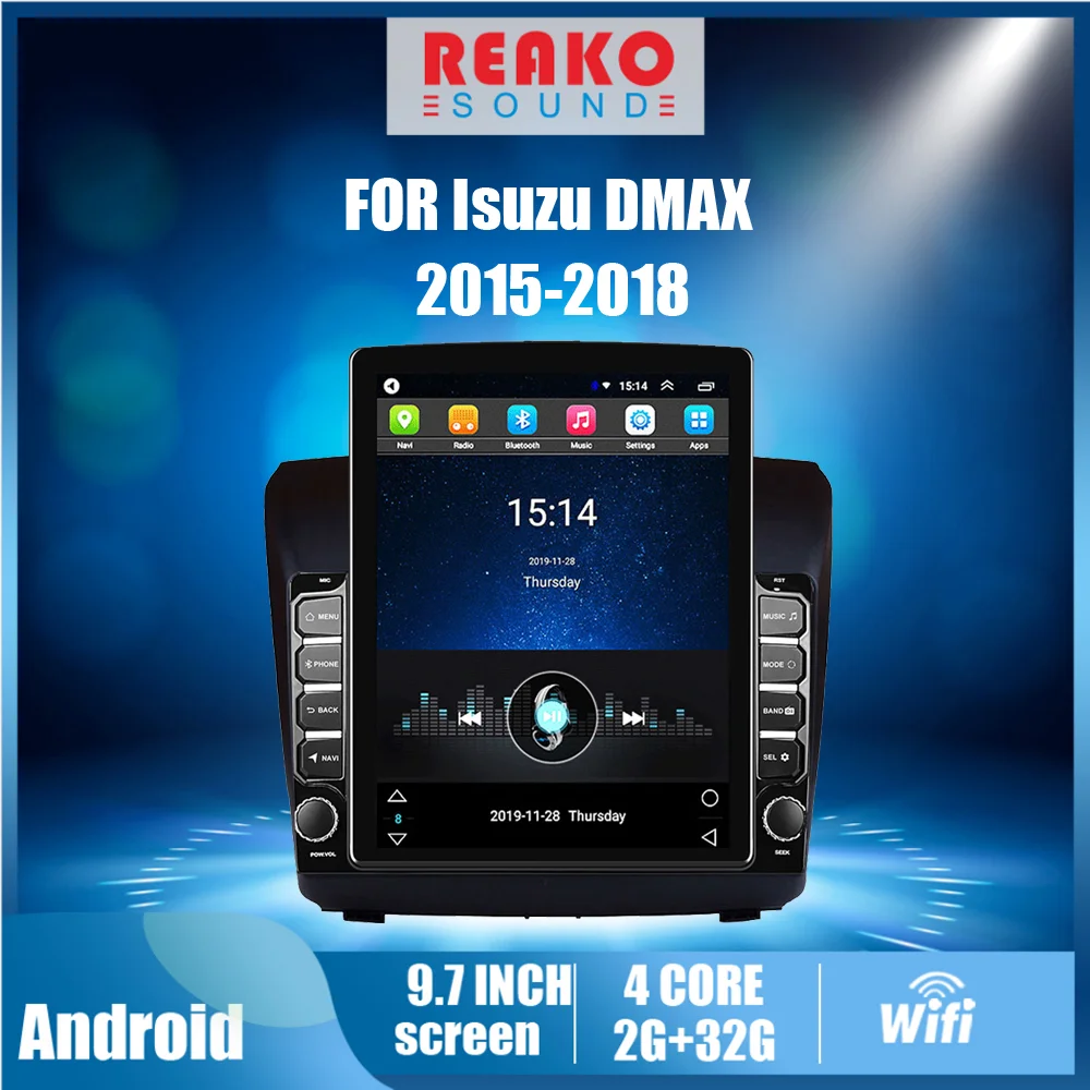 

For Chevrolet S10 Isuzu DMAX 2015-2018 2 Din 9.7" 4G Carplay Tesla Screen Car Multimedia Player GPS Navigator Android Autoradio