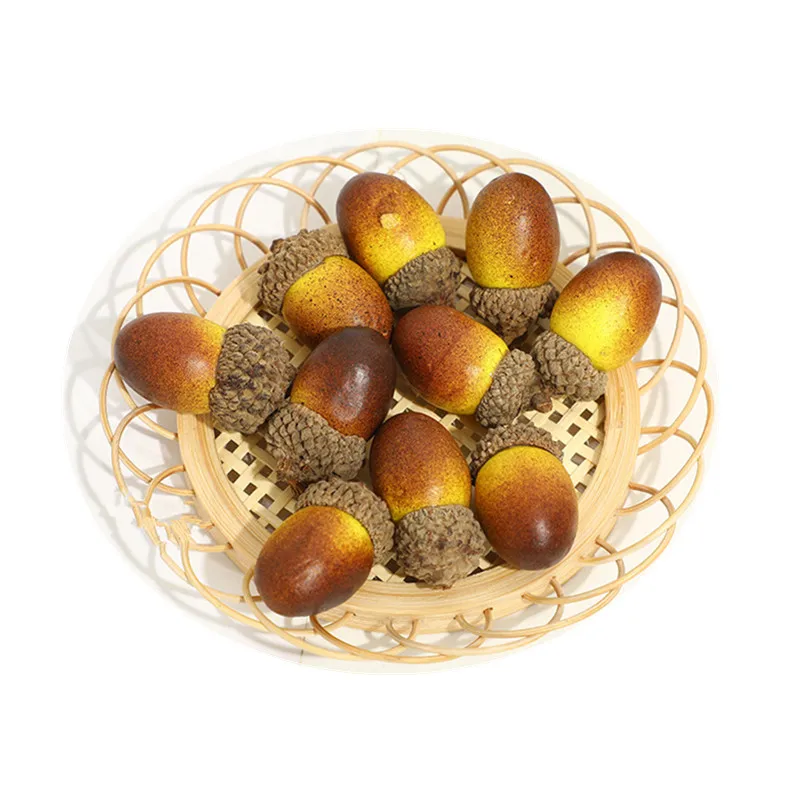 

20Pcs Artificial Small Acorns Farmhouse Decor Fake Foodphotography Props Foam Simulation Fruit Plant Holiday Decoration