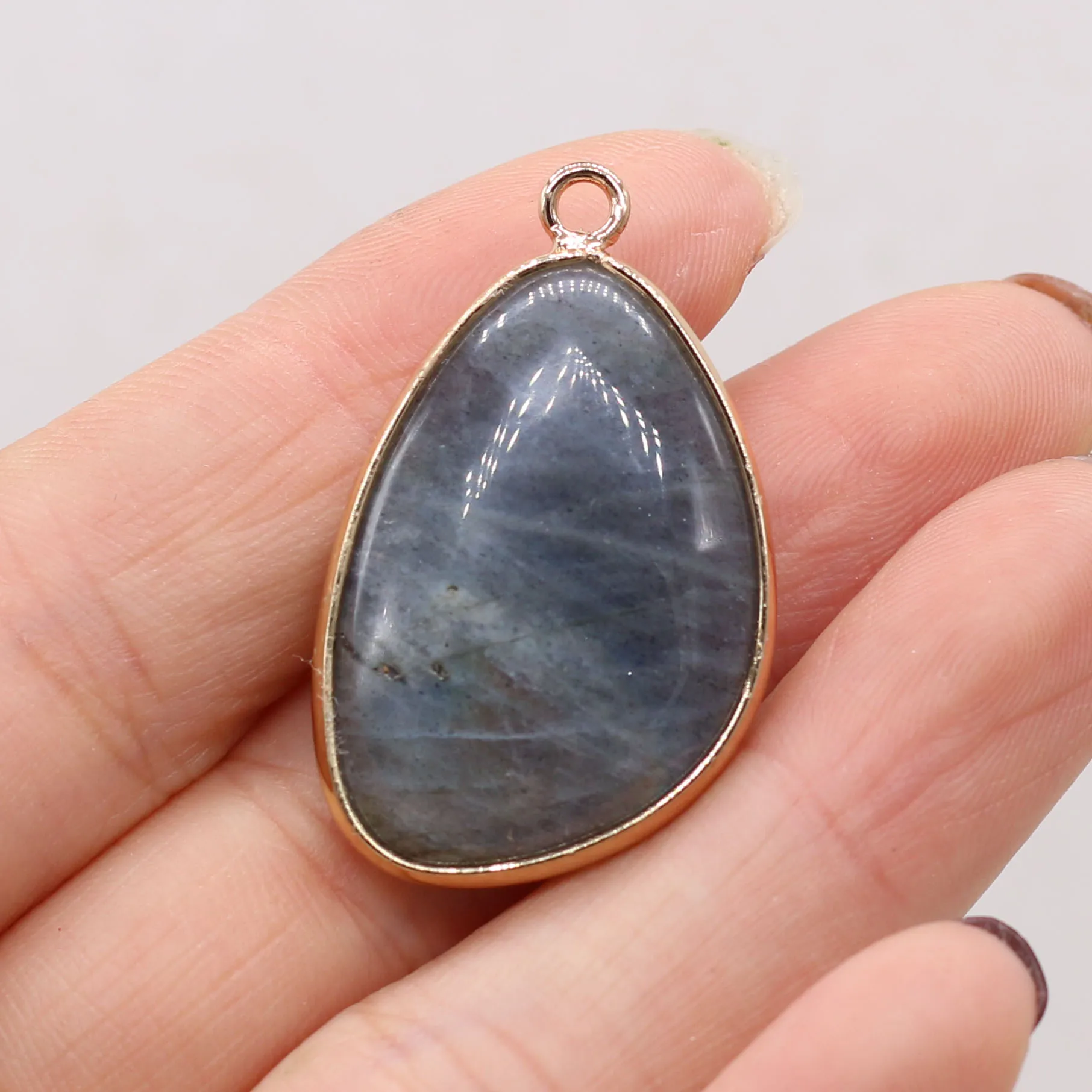 Новые Подвески из натурального Лабрадорита С частичной фотоэлементами, бусы из Пномпеня для изготовления ювелирных изделий, аксессуары для ожерелья «сделай сам» 20x33 мм Новые Подвески из натурального Лабрадорита С частичной фотоэлементами, бусы из Пномпеня для изготовления ювелирных изделий, аксессуары для ожерелья «сделай сам» 20x33 мм