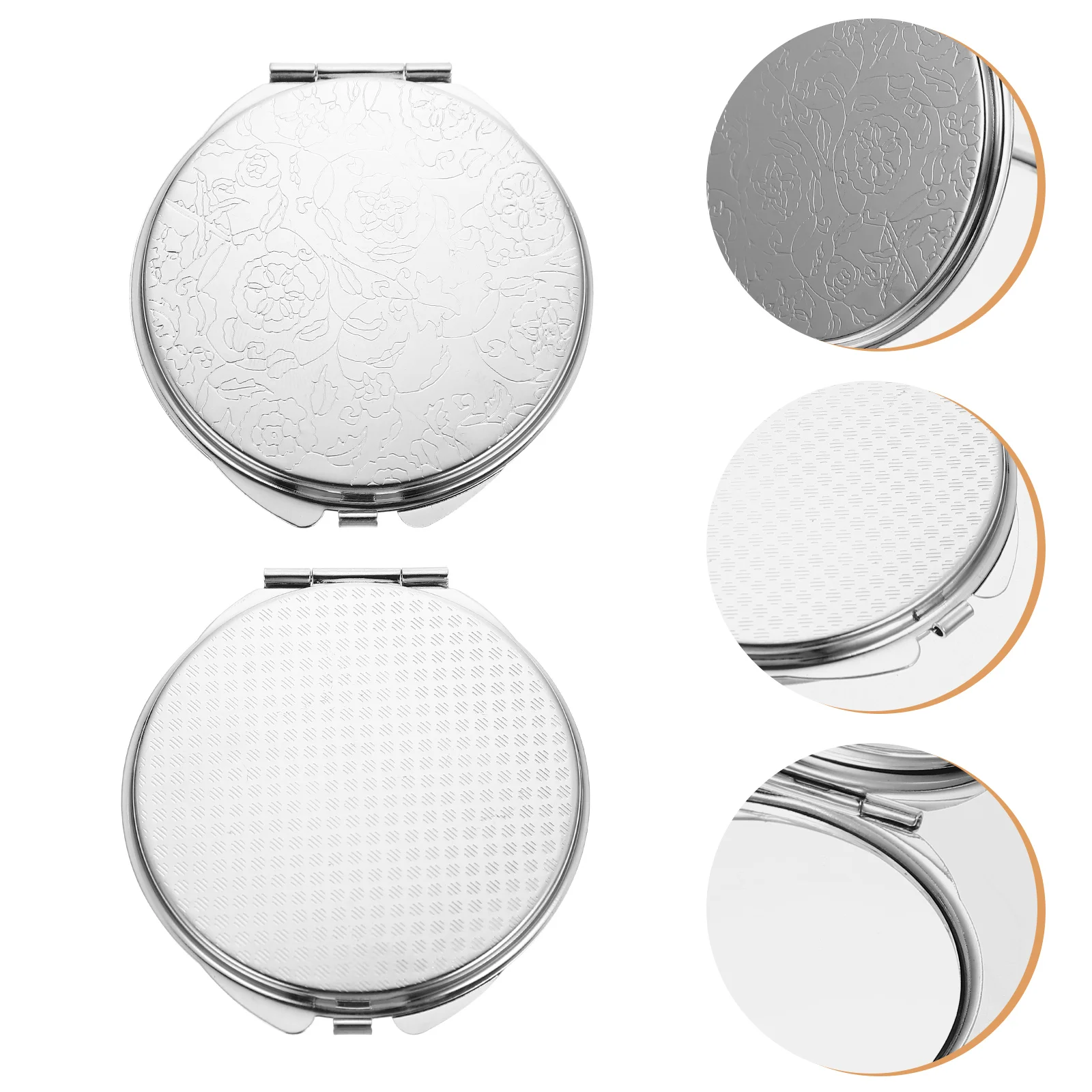 

Mirror Compact Makeup Pocket Purse Mini Travel Round Handheld Sided Double Face Handbag Vintage Folding Personalized Vanity