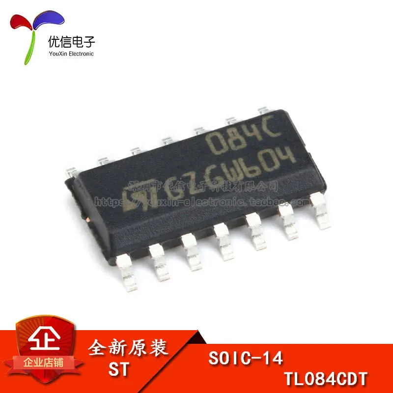 

Genuine SMD TL084CDT SOP-14 operational amplifier IC chip 4MHZ 16V/uS