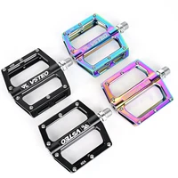 bicycle pedals ultralight aluminum alloy colorful hollow anti skid bearing mountain bike accessories mtb foot pedals 1 pair hot