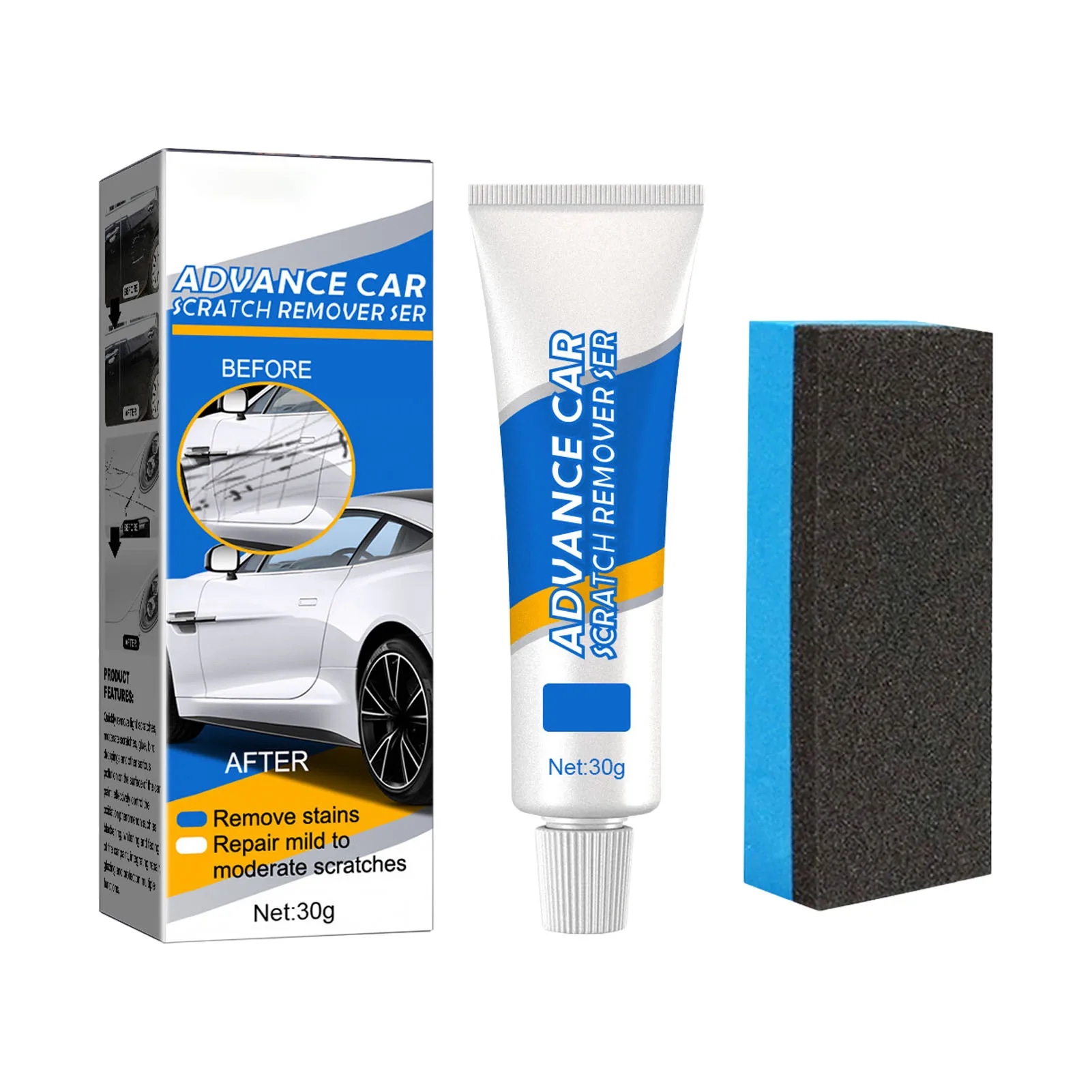 

Car Paint Scratch Repair Car Buffers And Polishers Kit One Wipe Easily Repair Cream Repair Wax For Car Surfaces Polish And Paint