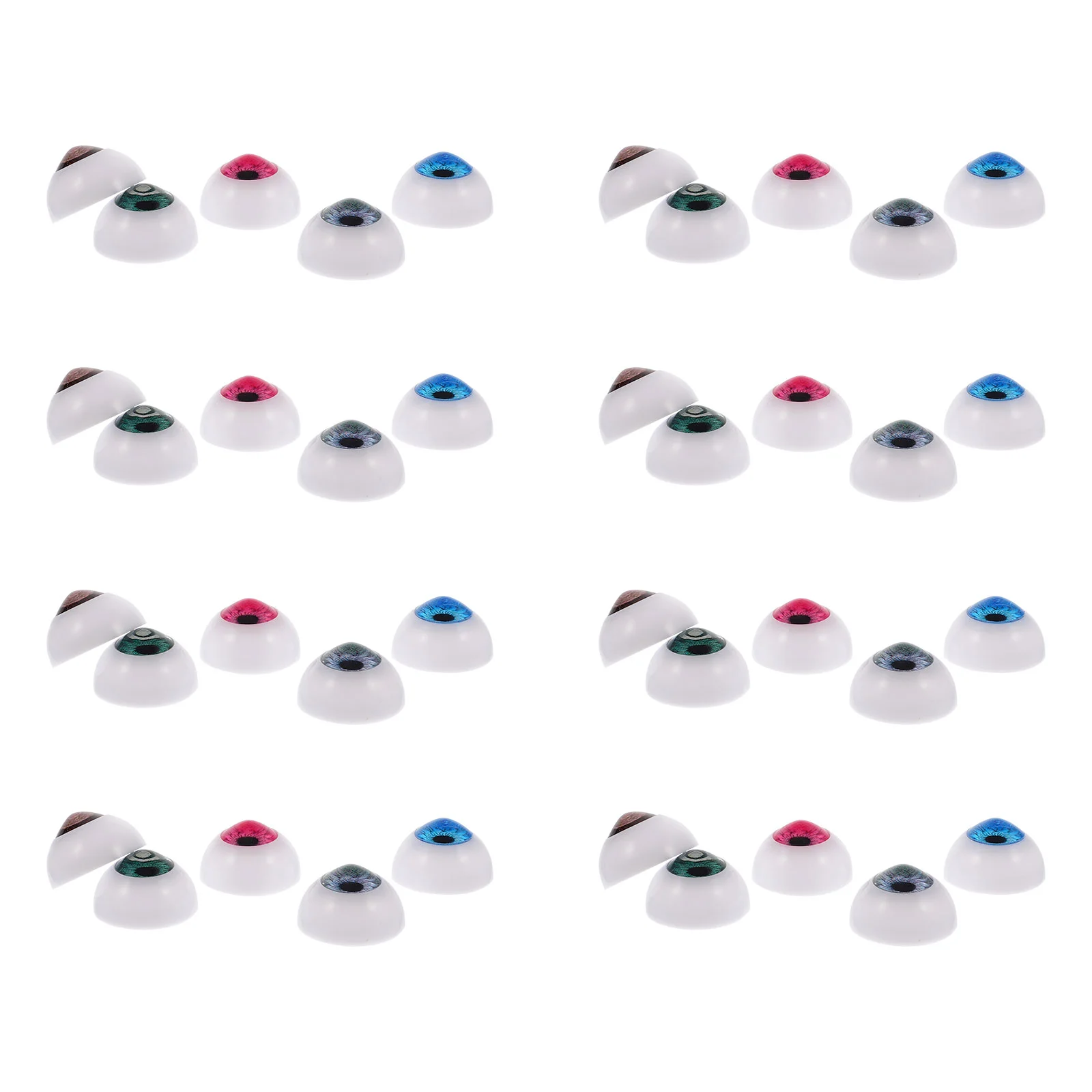 

50 Pcs Halloween Decor Artificial Eyes Eyeballs DIY Craft Supplies Decorate Scary Acrylic