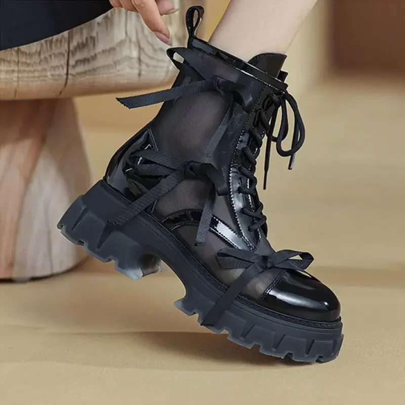 Ботильоны на массивном каблуке новые женские ботильоны платформе короткие туфли