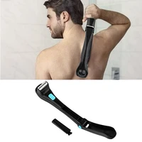 1pcs electric back hair shaver battery razor depilatory foldable long handle body hair trimmer hair removal tool for men women